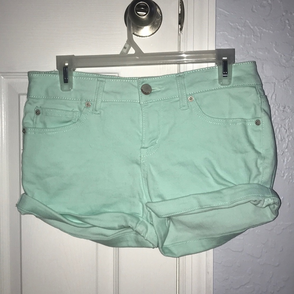 Teal Jean Shorts